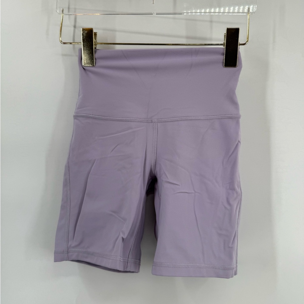 Lululemon align‎ bike shorts in light purple size 2